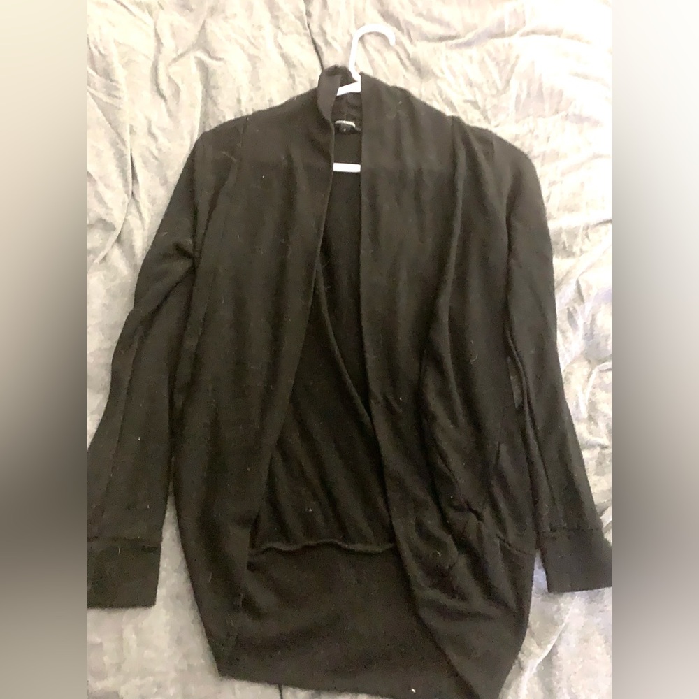 Long sleeve black cardigan,size medium
